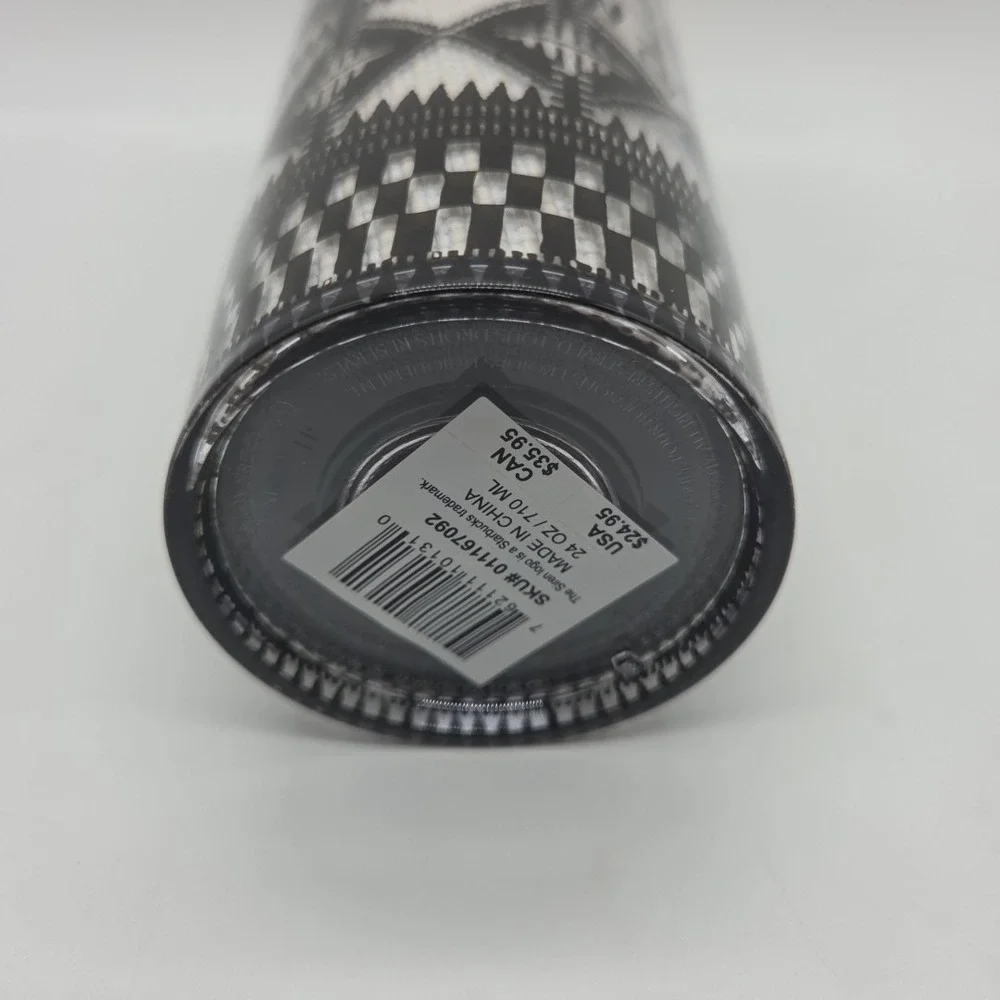 NEW Starbucks Shade Akanbi 24oz Tumbler Silicone Straw Topper Geo Diamond Tribal